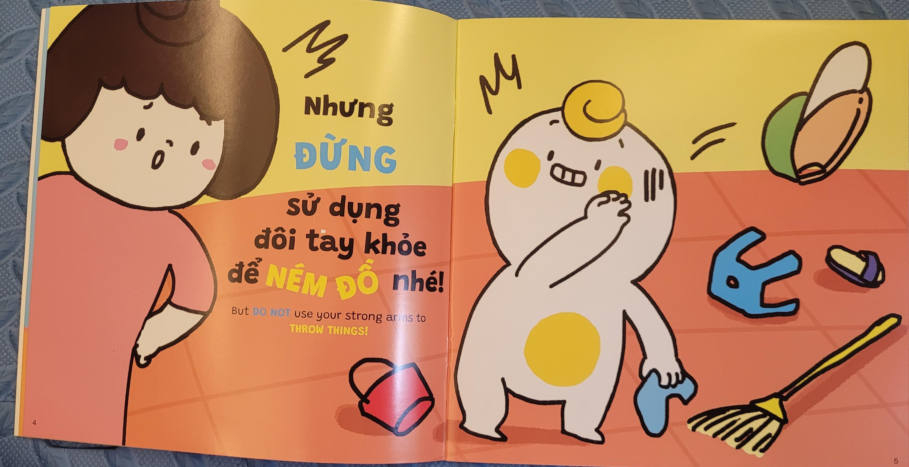 Sách Ehon Miu Bé Nhỏ Phần 3 Song Ngữ - Đừng Ném Đồ Nhé Song Ngữ