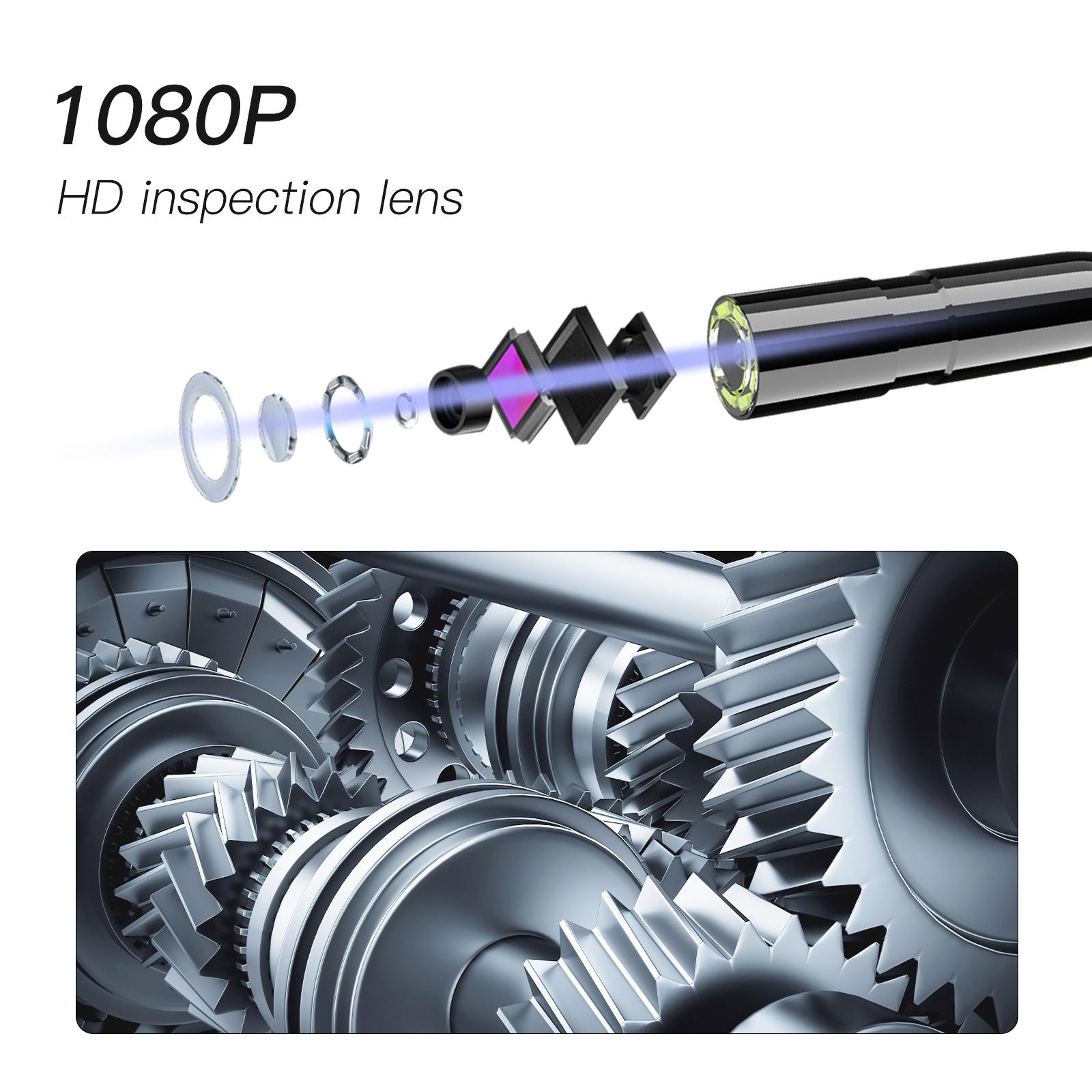 Camera nội soi công nghiệp 2.4 ''/2.8 '' IPS Màn hình kiểm tra cống thoát nước IP68 Ống kính 8 mm chống nước để sửa chữa động cơ xe hơi