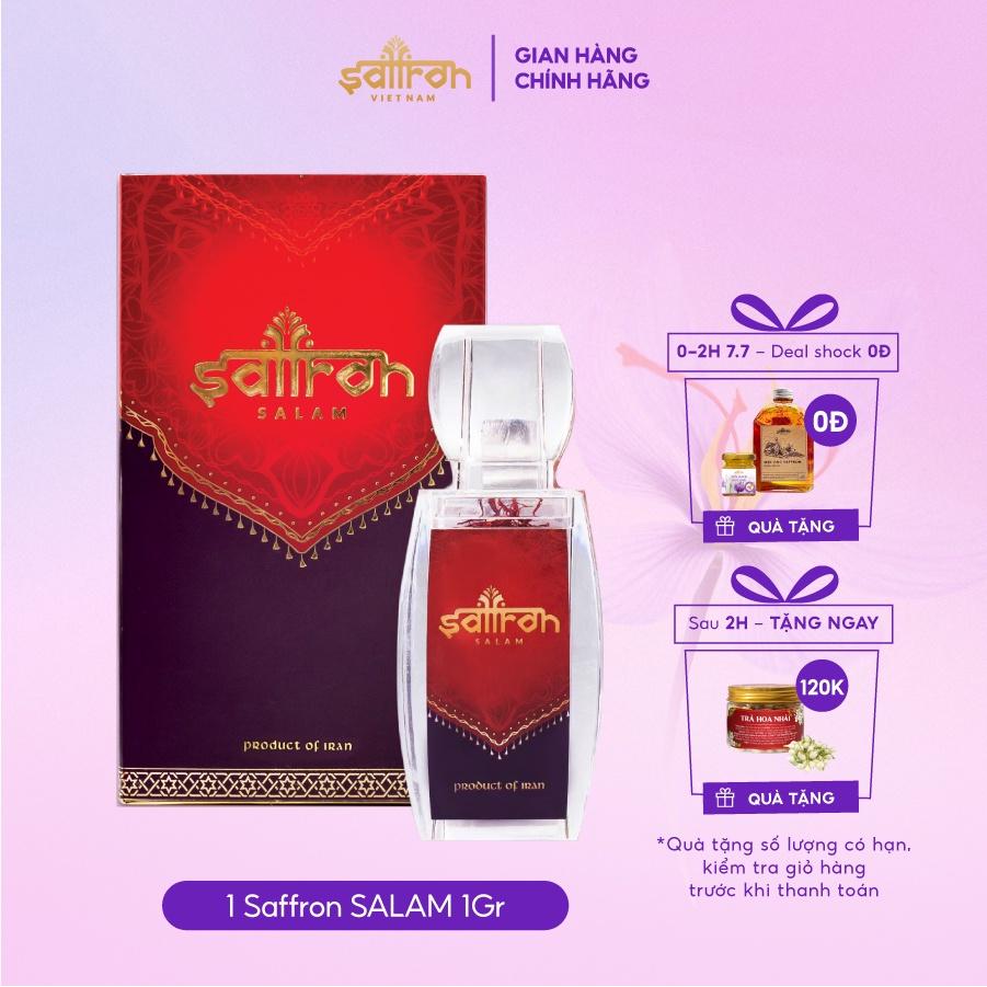 Nhụy Hoa Nghệ Tây Saffron Salam 1Gram/hộp Tặng kèm Trà Saffron Tea