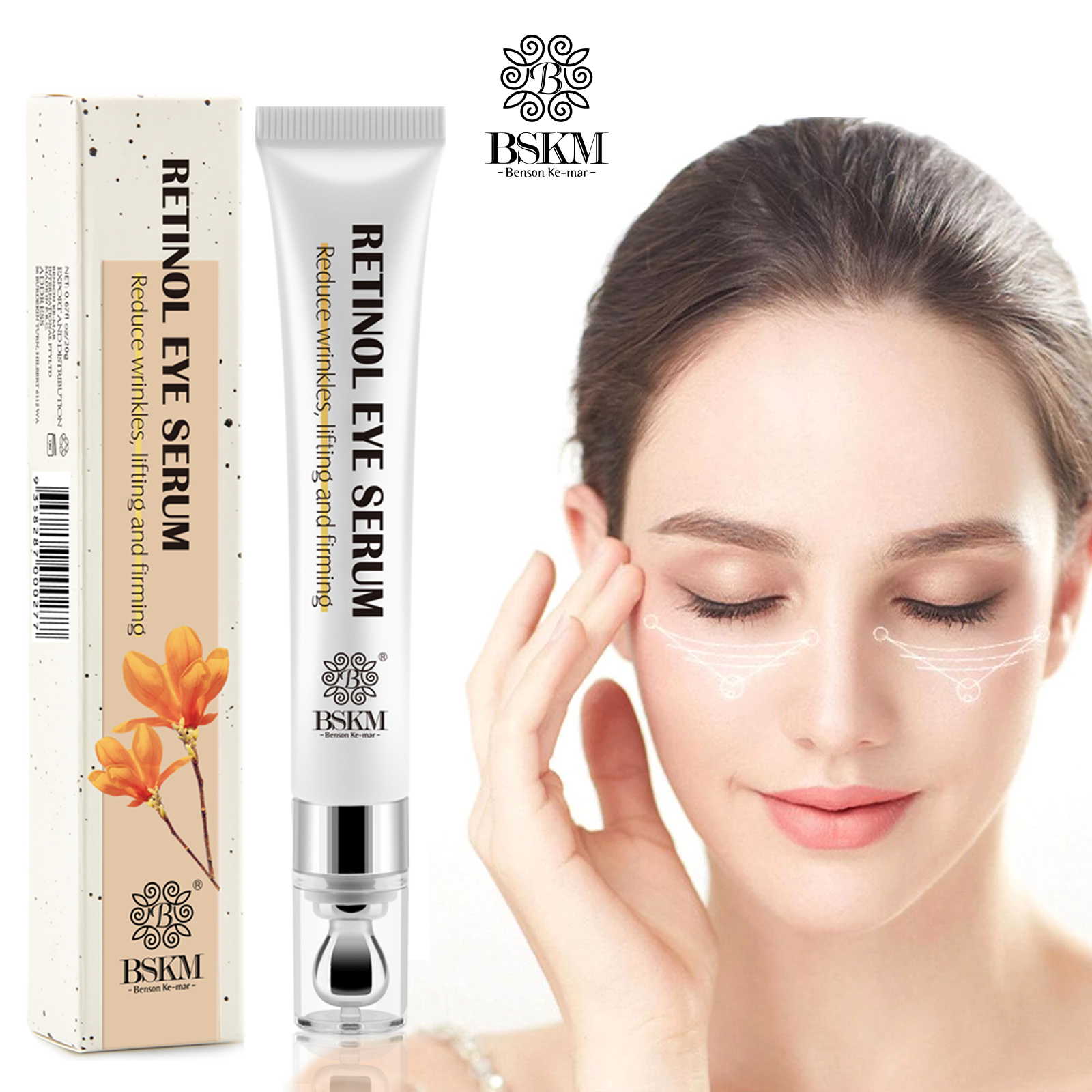 BSKM Retinol Bộ Tinh Chất Chống Lão Hóa Làm Săn Chắc Làm Trắng Mắt Tinh Chất Xóa Nếp Nhăn Loại Bỏ Quầng Thâm Làm Trắng Dưỡng Ẩm Da Mặt Tinh Chất