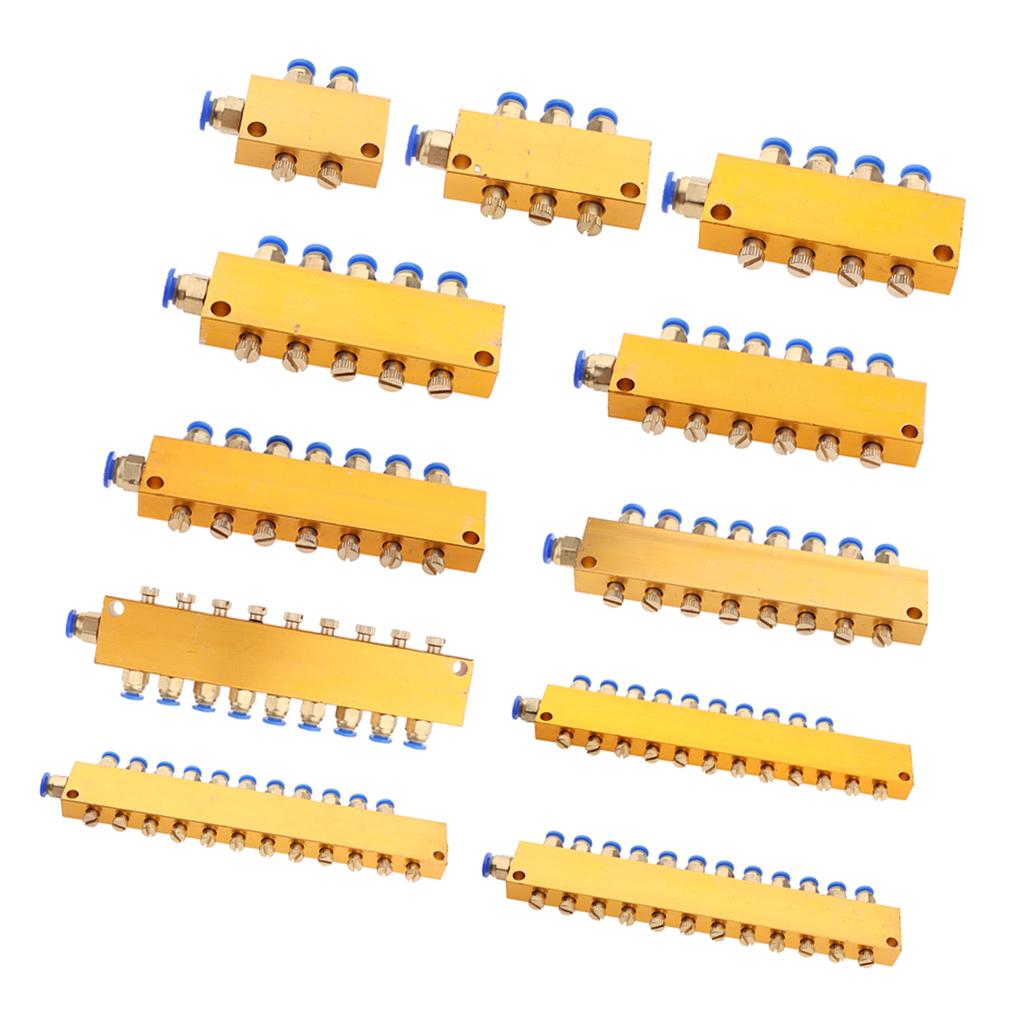 Adjustable Lube Oil Distributor Value Manifold Block 6mm In/4mm Out