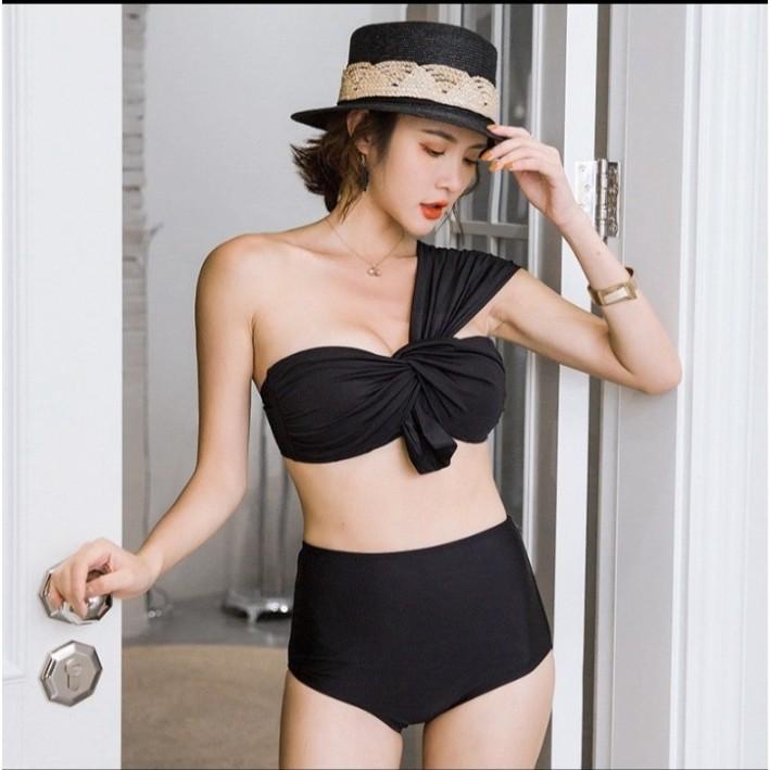 Bikini xoắn ngực choàng vai quần nhún (nhiều màu) VATIXA BKN21