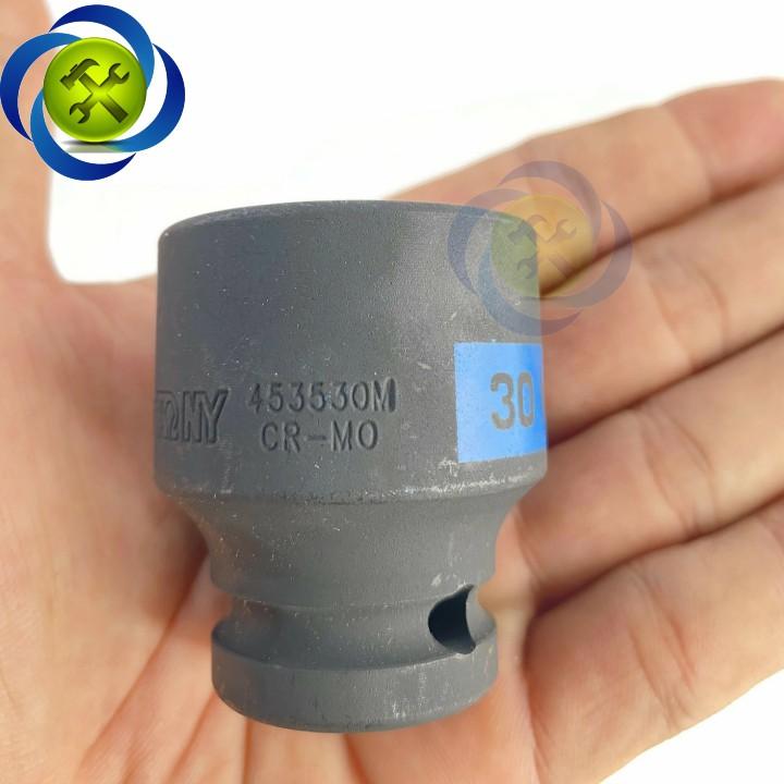 Tuýp 30mm 1/2 Kingtony 453530M loại ngắn 6 cạnh màu đen