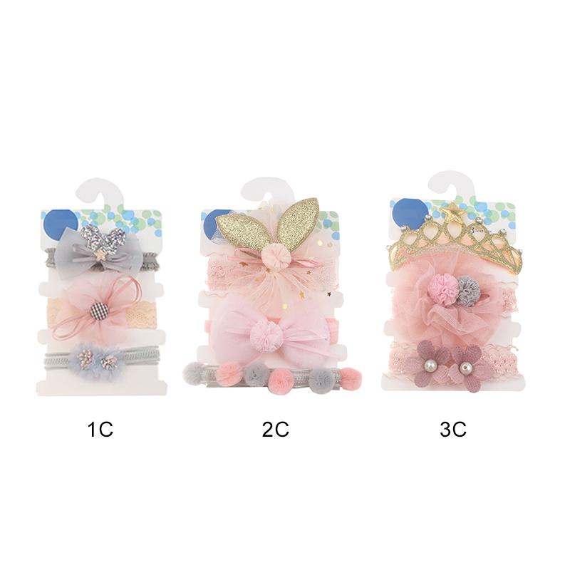 Băng Đô Đính Hoa Phong Cách Hàn Quốc Cho Bé Gái