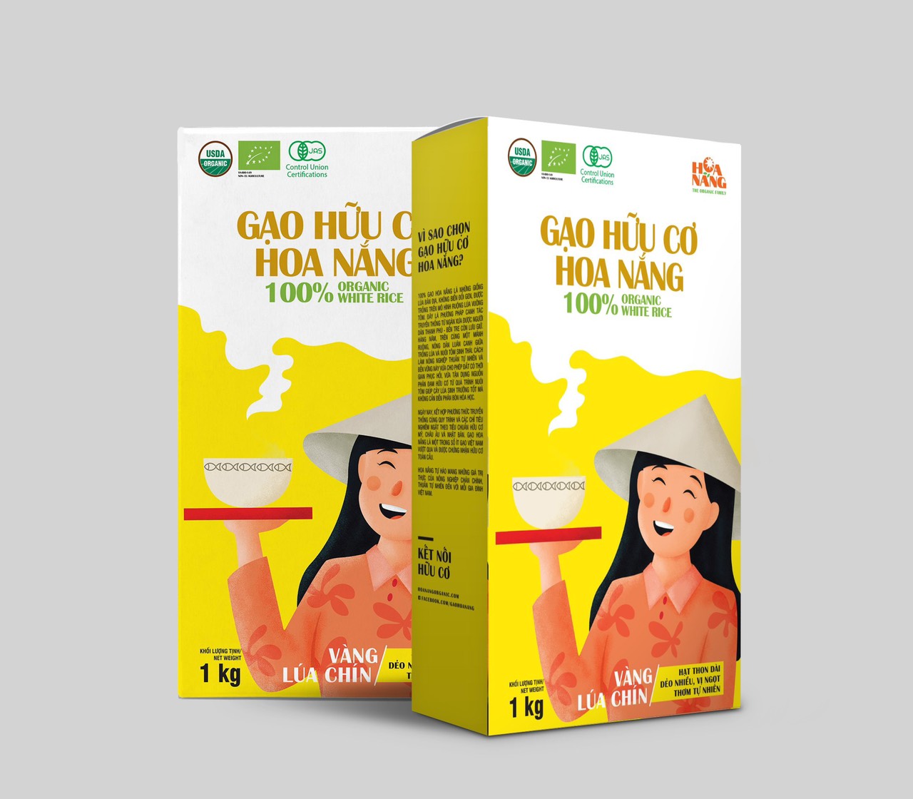 Gạo Hữu Cơ Hoa Nắng - Vàng Lúa Chín 1kg