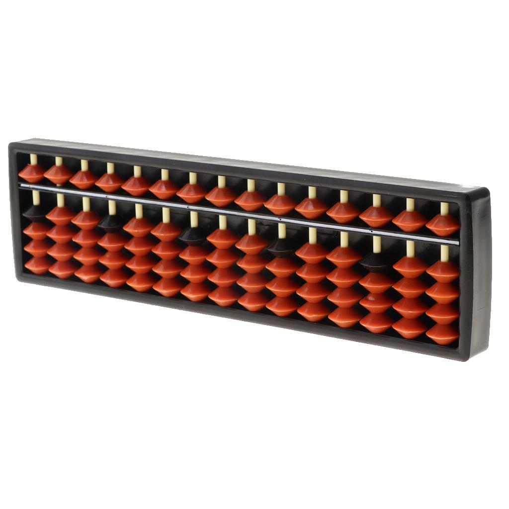 Mini Plastic Math Abacus Arithmetic Soroban Course Calculating Tool 15 Digits