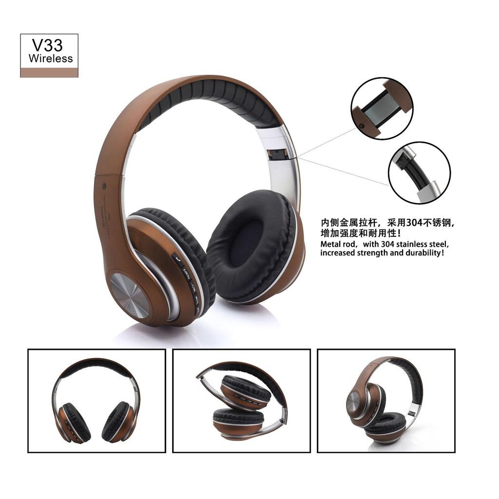 Tai Nghe Bluetooth️️Tai Nghe Không Dây Thiết Kế Hiện Đại, Thời Thượng - Tai Nghe ST-33 Âm Thanh Chân Thực