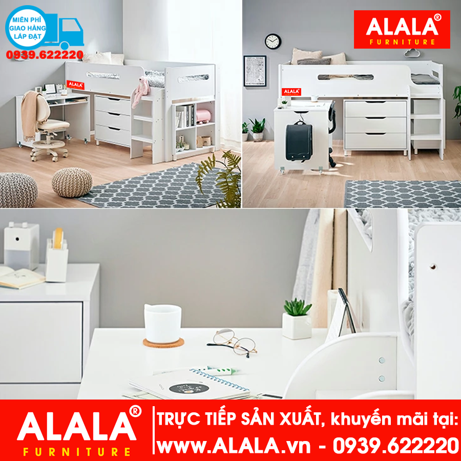 Giường tầng cho Bé ALALA138 đa năng