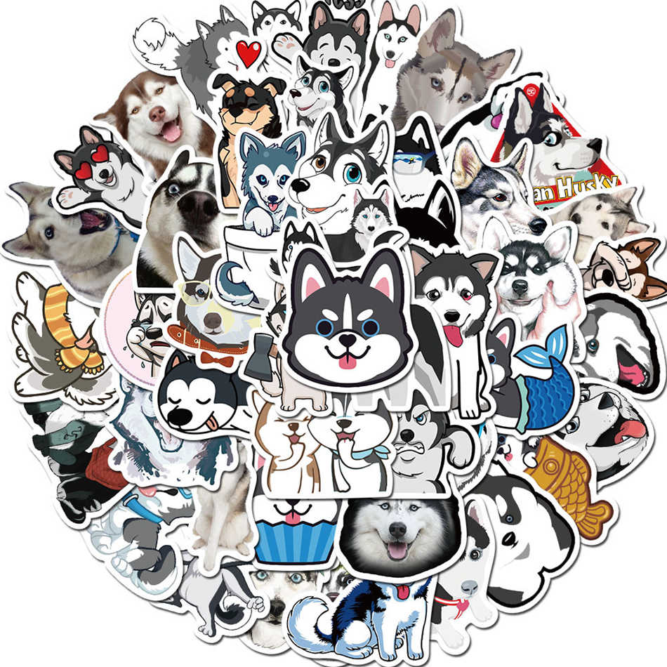 Set 60 Sticker Chó Husky