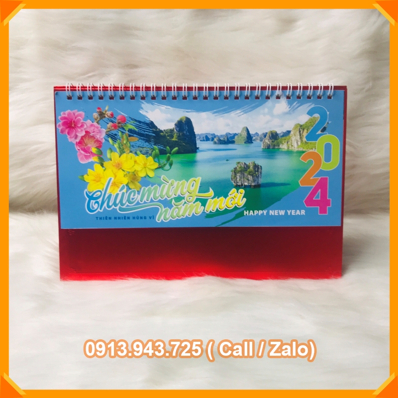 Lịch Để Bàn Chữ M 2024 KHỔ 24X16cm - Mẫu Ngẫu Nhiên