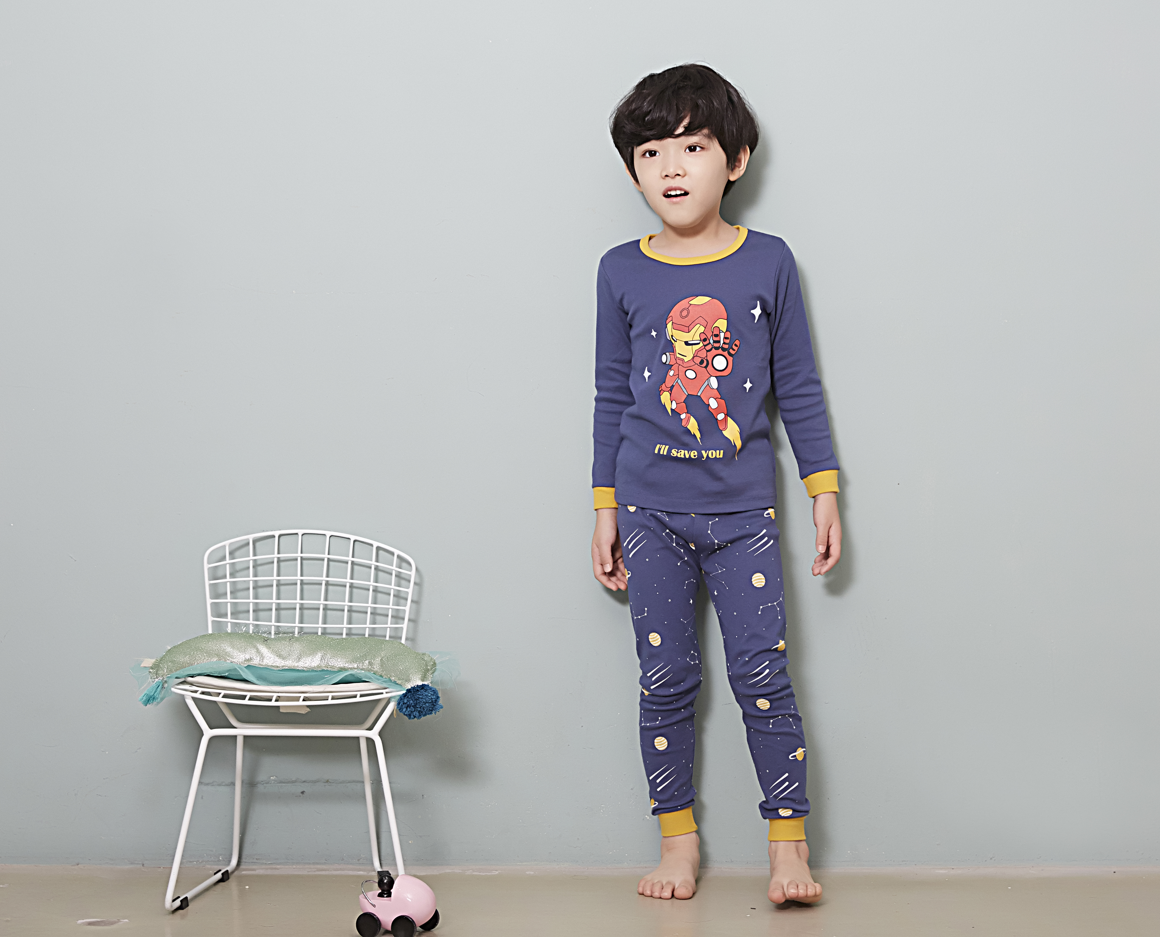 Bộ dài cho bé Olomimi Hàn Quốc Robot Hero  FW20 - 100% cotton