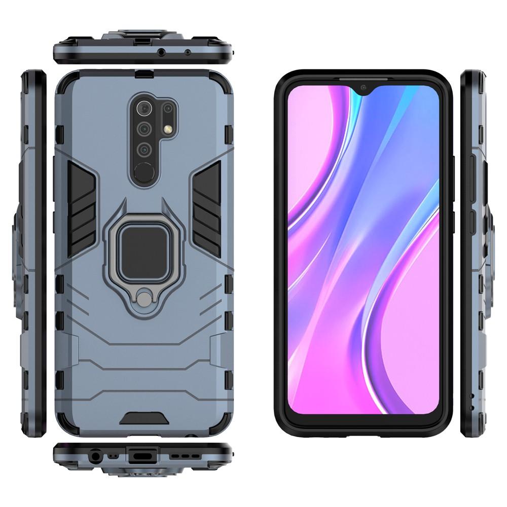 Ốp lưng cho Xiaomi Redmi 9 iron man chống sốc kèm nhẫn xoay chống xem video bảo vệ camera