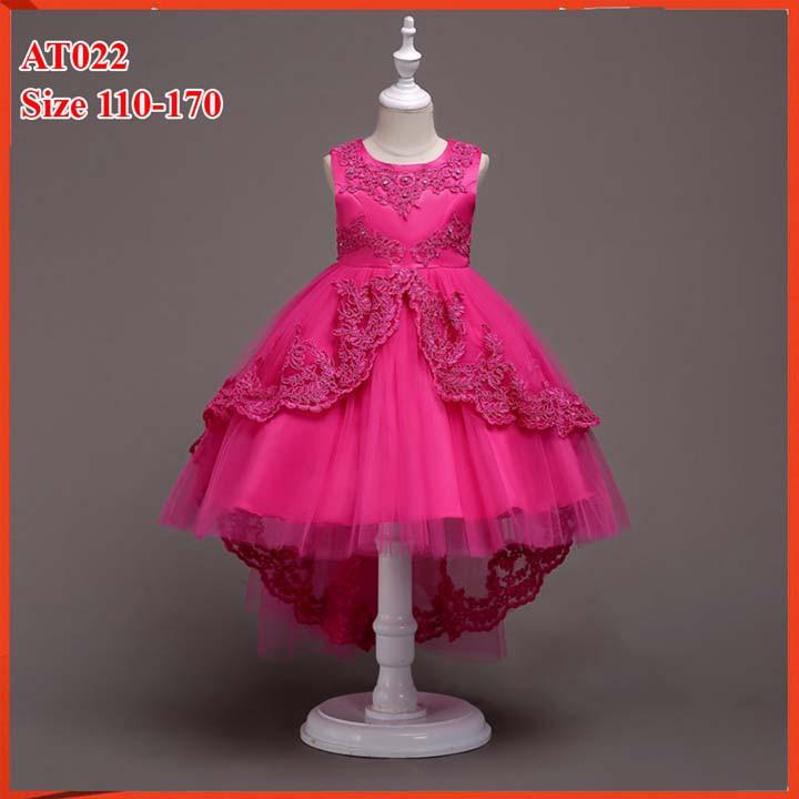 Đầm công chúa cho bé đi dự tiệc-màu hồng dành cho bé từ 15kg đến 45kg