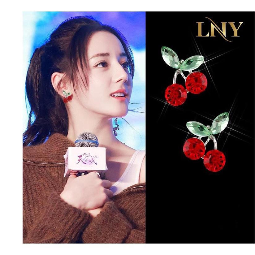 Bông tai nữ cherry phong cách dễ thương thời trang Hàn Quốc