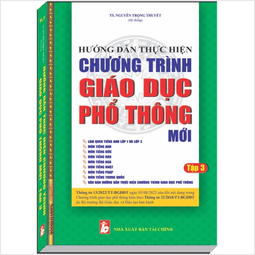 Bộ 3 cuốn sách HƯỚNG DẪN THỰC HIỆN CHƯƠNG TRÌNH GIÁO DỤC PHỔ THÔNG MỚI