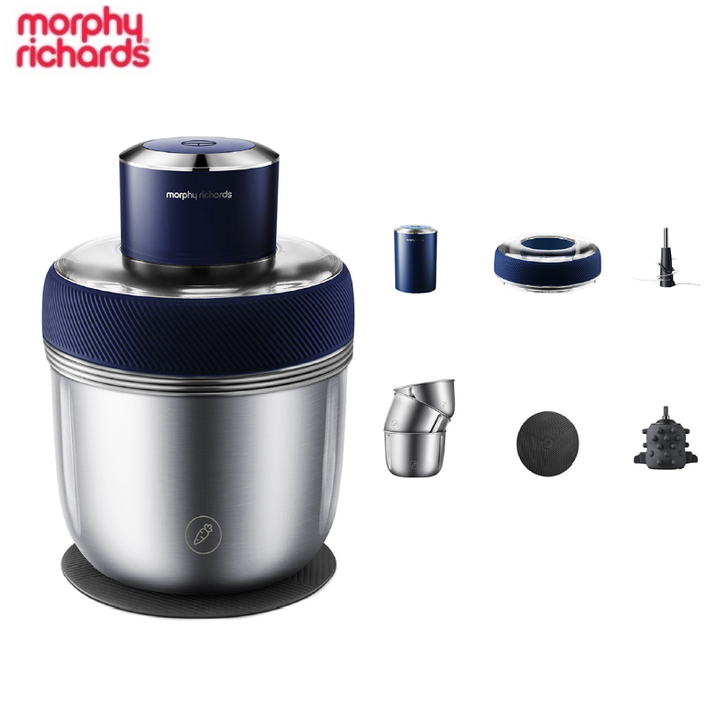 Máy xay thịt và bóc tỏi tích hợp 3 cối inox 304 Morphy Richards, tích hợp 3 tốc độ quay - Công suất 350W - HÀNG NHẬP KHẨU