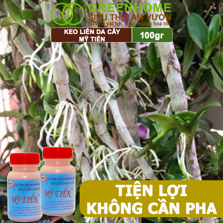 Keo Liền Sẹo Cho Cây Greenhome, Mỹ Tiến, Chai 100gr, Liền Nhanh Vết Cắt Da Cây, Chiết Cành, Tạo Dáng Bonsai, Lan, Kiểng