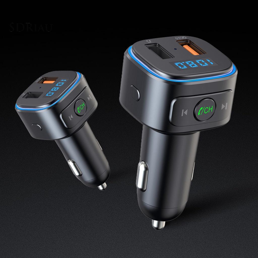 *QCDZ* T46 FM Transmitter QC3.0 Dual USB Black Noise Reduction MP3 Player Car Charger for Auto