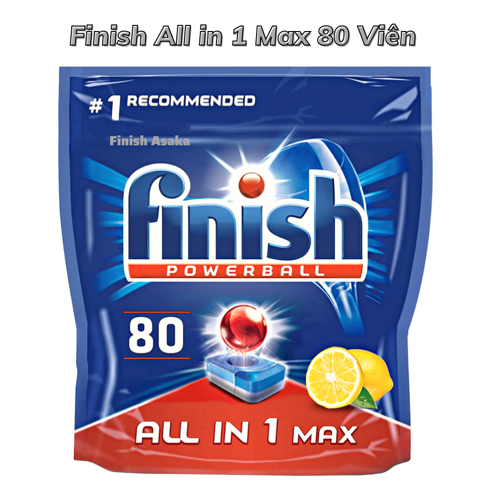 Viên rửa bát Finish All In 1 Max 80 viên/ Túi