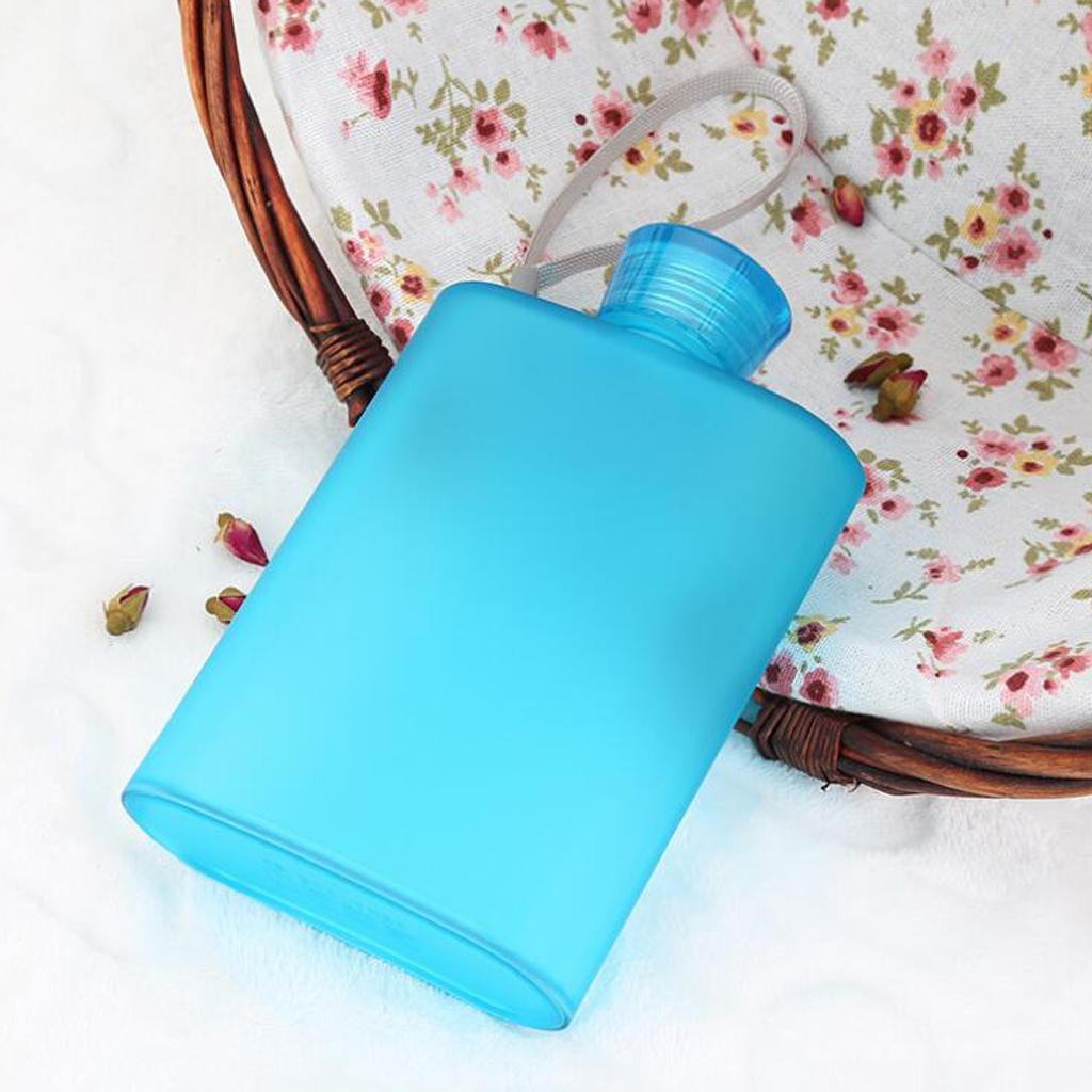 2pcs 400ml Memo Paper Bottle Flat Wine Bottle Cup Kettle Plastic Hip Flask