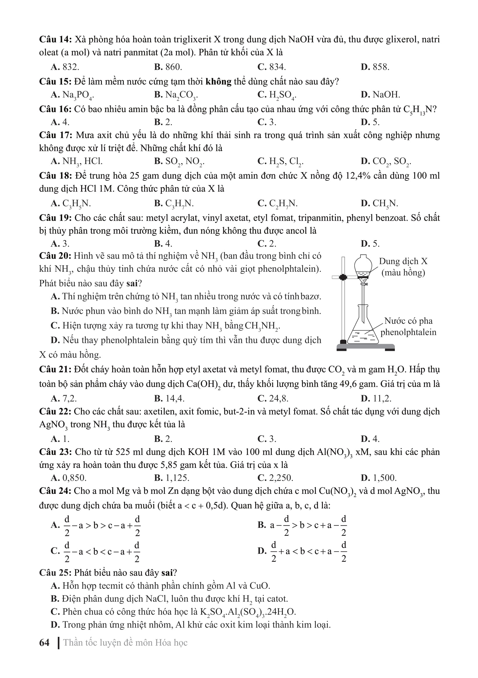 Sách CC Thần tốc luyện đề 2021 môn Hóa học chinh phục kì thi tốt nghiệp THPT và thi vào các trường đại học, cao đẳng