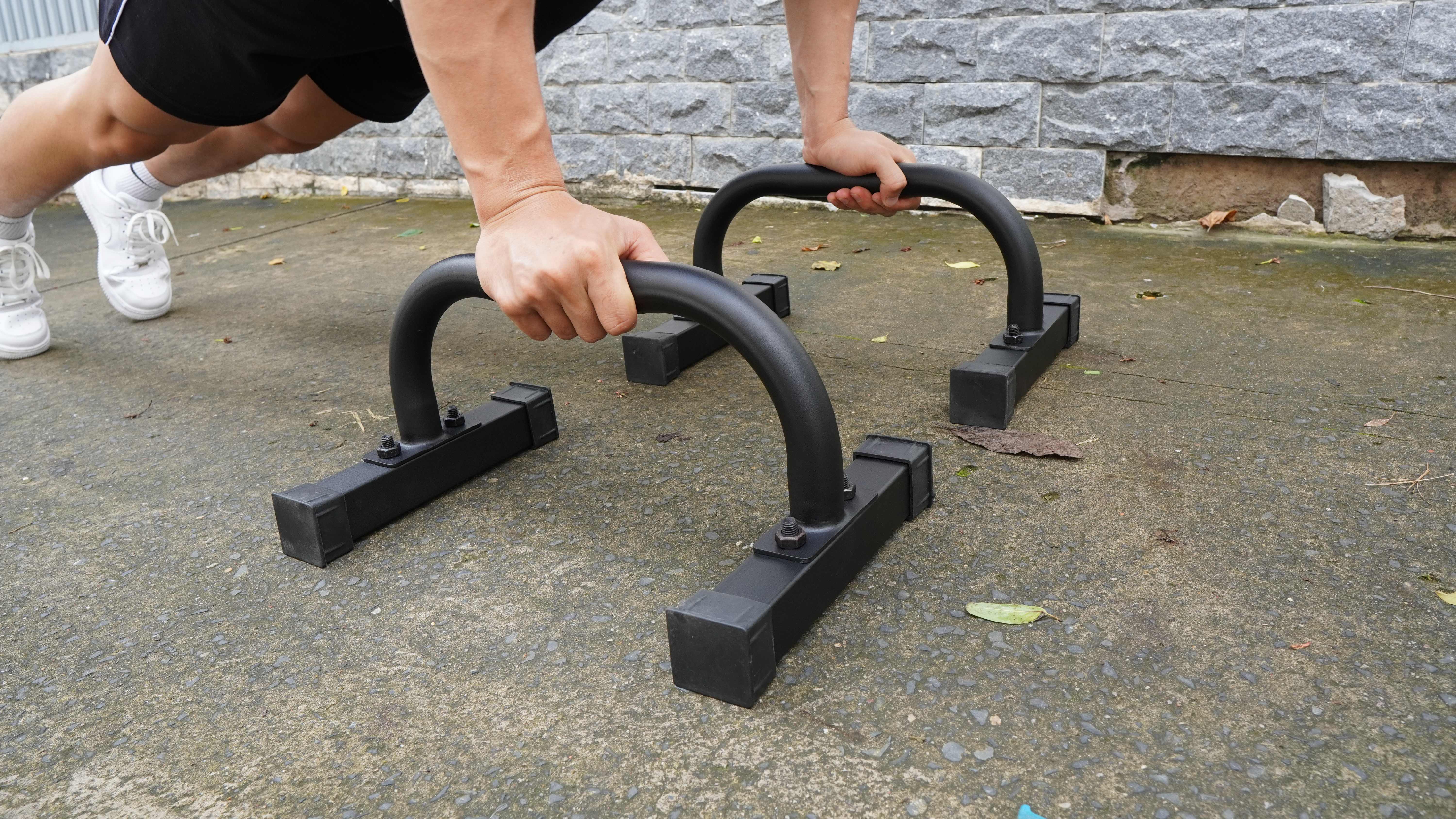 Dụng cụ hít đất, xà kép mini, dụng cụ chống đẩy, Parallettes size L (Cao 20cm) DAI NHAN, làm bằng thép, sơn tĩnh điện