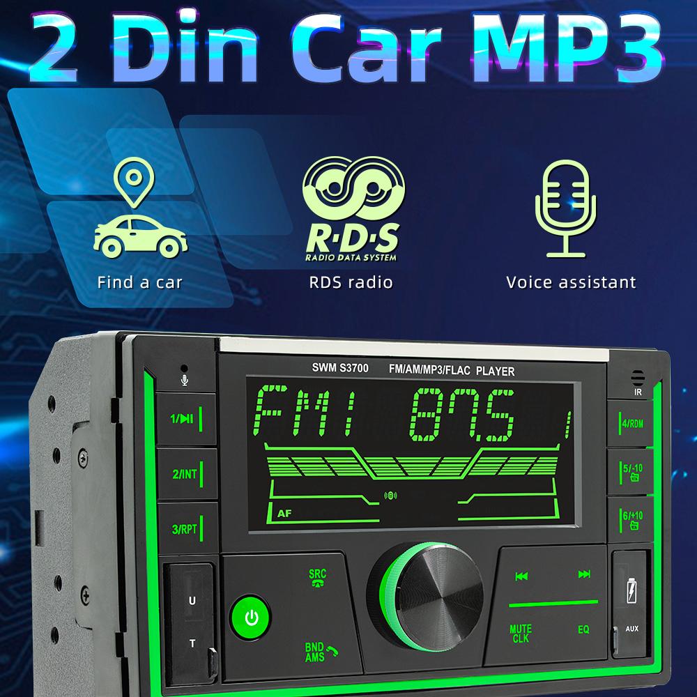 Multi-function Car BT MP3 Player Car Locating Audio Playing Device Dual USB Car Audio Player Auto Voice Assistant MP3 Player Radio Receiver