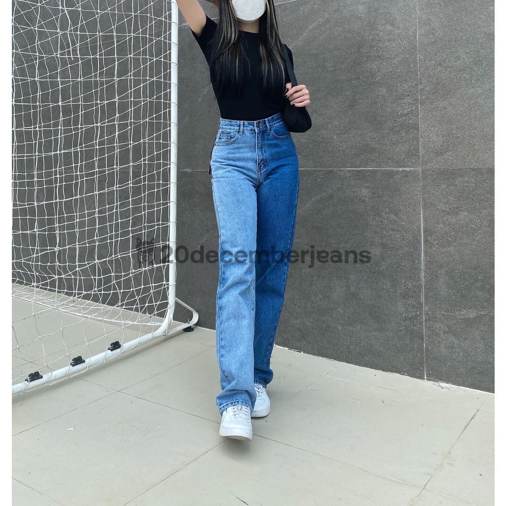 Quần Ống suông FORGET ME NOT 2 ống khác màu 20decemberjeans mã 2033