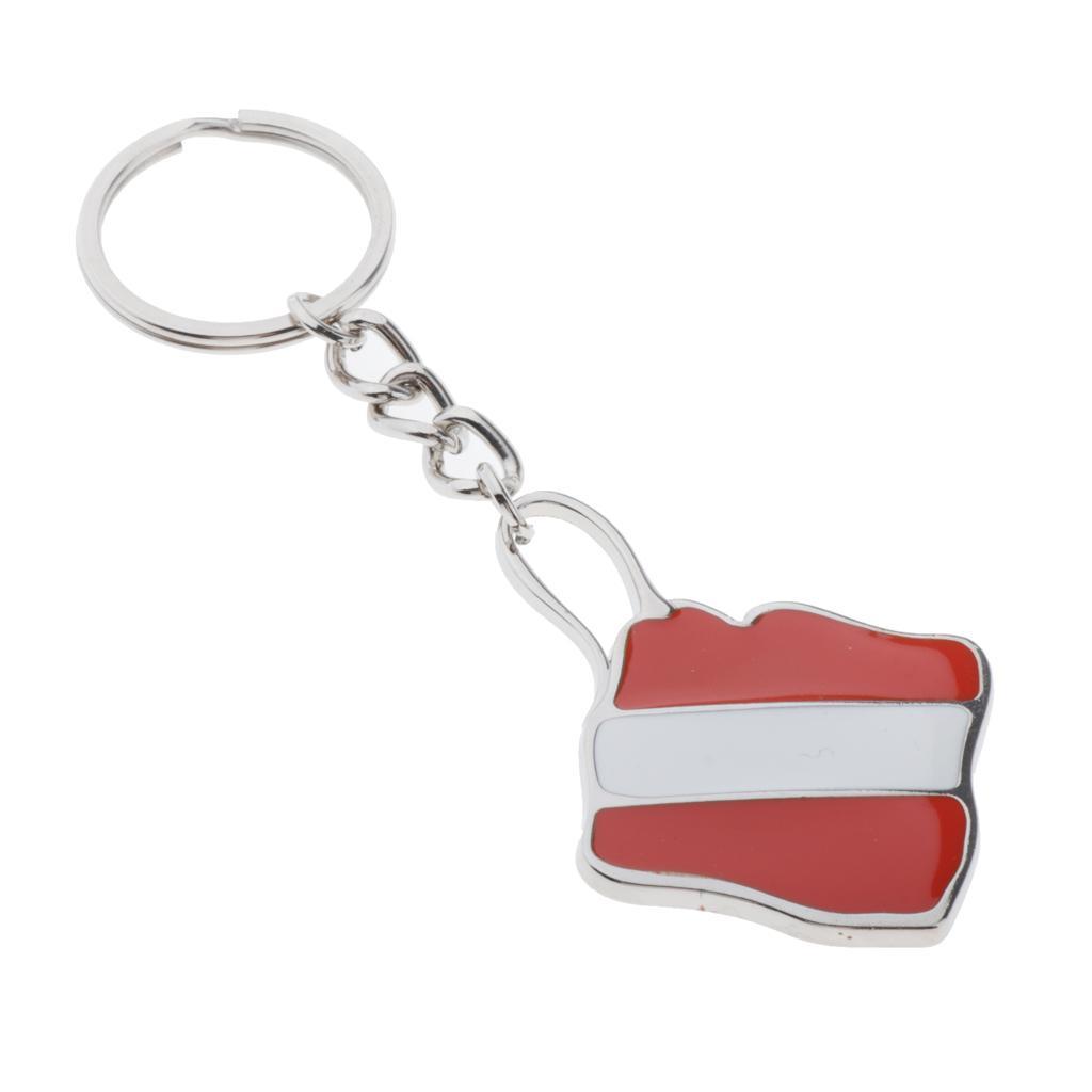 2-3 of pack Zinc Alloy Diving Flag Key Chain Holder Keyring Keychain