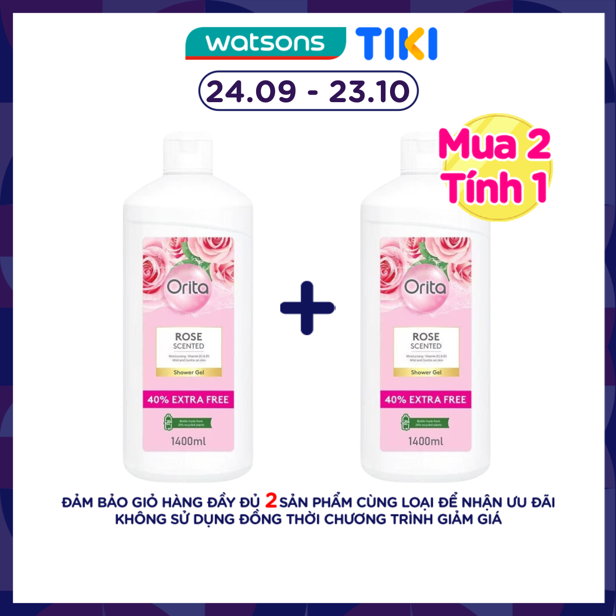 Gel Tắm Orita Hương Hoa Hồng Shower Gel Rose Scented 1400ml