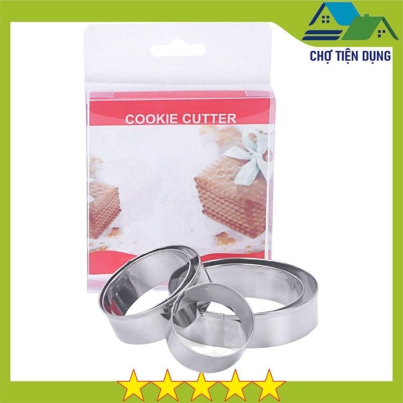 Khuôn RING Mousse Cookies Cutter Bộ 5 KHUÔN Nhấn Bánh Quy Hình TròN - CBQUYTRON5P