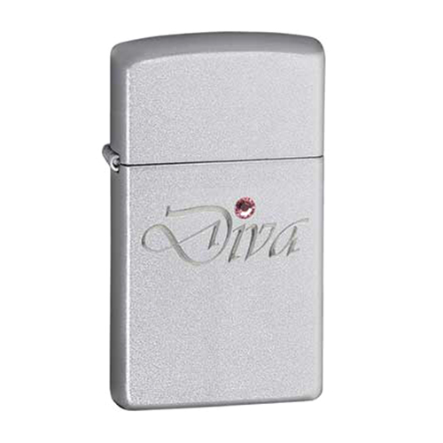 Bật Lửa Zippo 24573 Slim Diva Silver Style