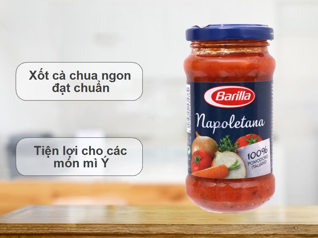 Sốt mì ý cà và rau củ Napoletana Barilla 400 gram