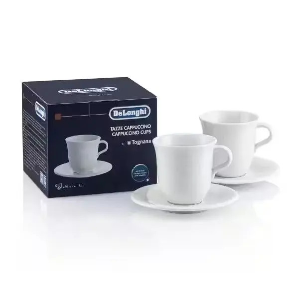 [Hàng chính hãng] Bộ 2 ly cà phê Cappuccino bằng sứ DeLonghi (270ml)