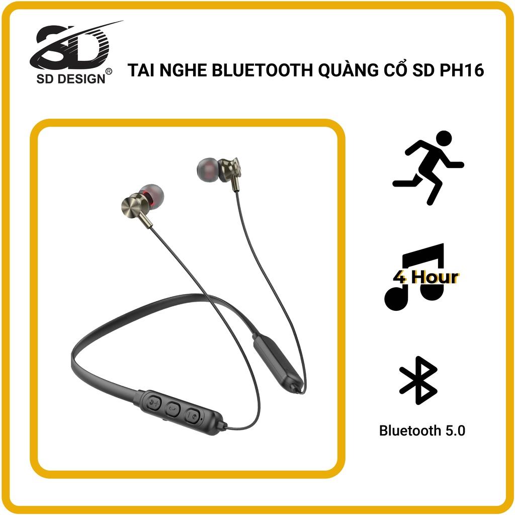 Tai Nghe Bluetooth Quàng Cổ PH-16 SD DESIGN Kiểu Dáng Thể Thao Chống Ồn Bảo Hành 1 năm