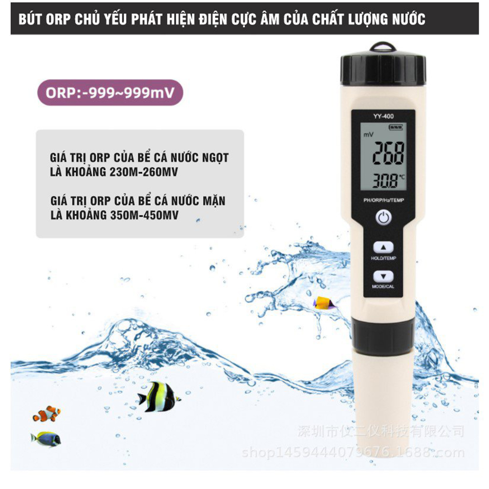 Bút Đo PH 4 in 1 PH/ORP/H2/Nhiệt Độ YY400