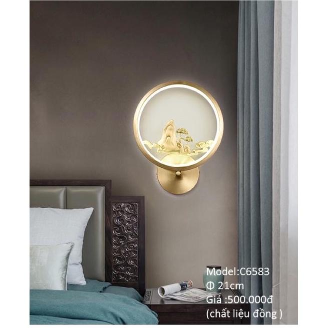 Đèn tường trang trí phòng khách, phòng ngủ bằng đồng