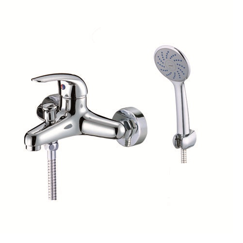 Vòi sen tắm nóng lạnh gắn tường tay sen một chế độ Caesar S360C