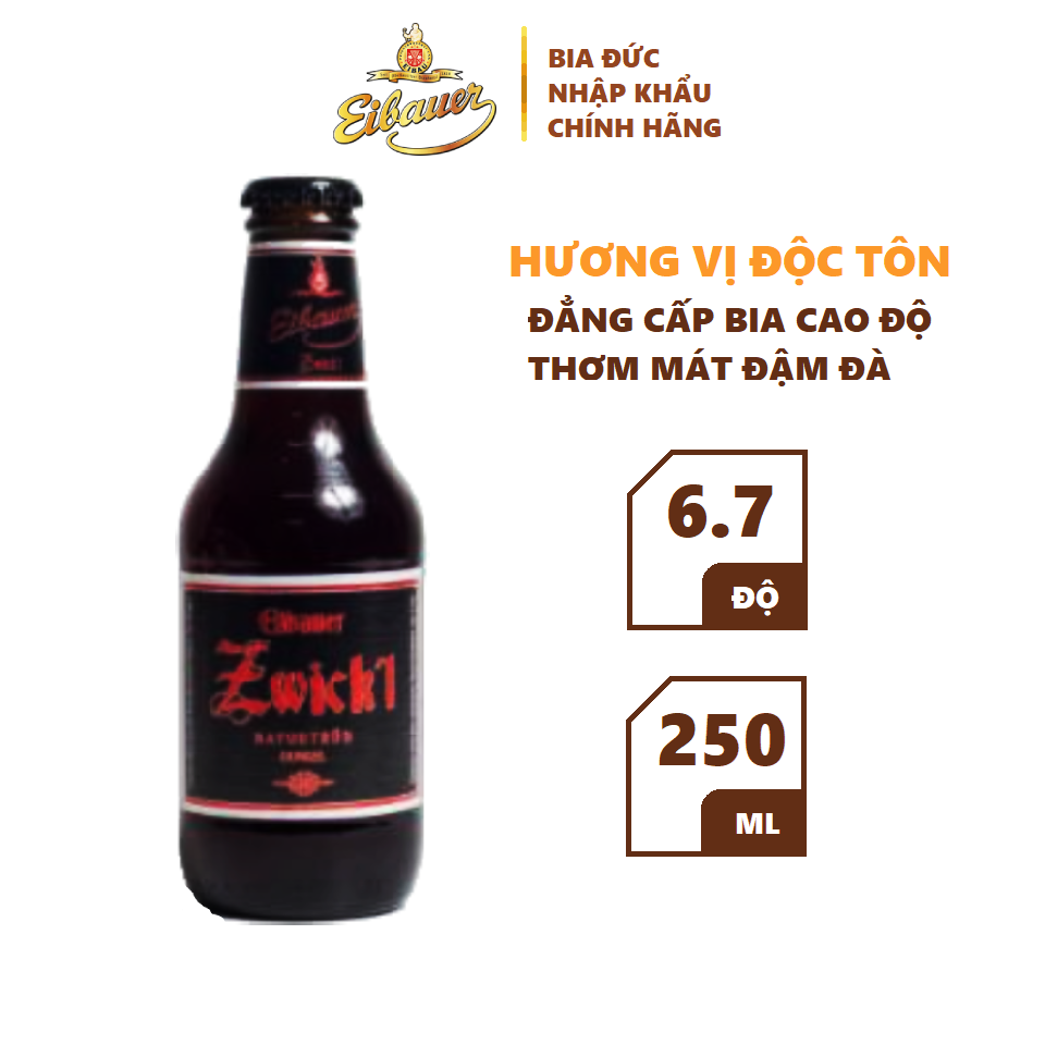 Thùng Quà Bia Thầy Tu EIBAUER ZWICK'L NATURTRÜB DUNKEL  6.7% - Hương Vị Độc Tôn Caramel Rang Cháy - Bia Đức Nhập Khẩu Chính Hãng