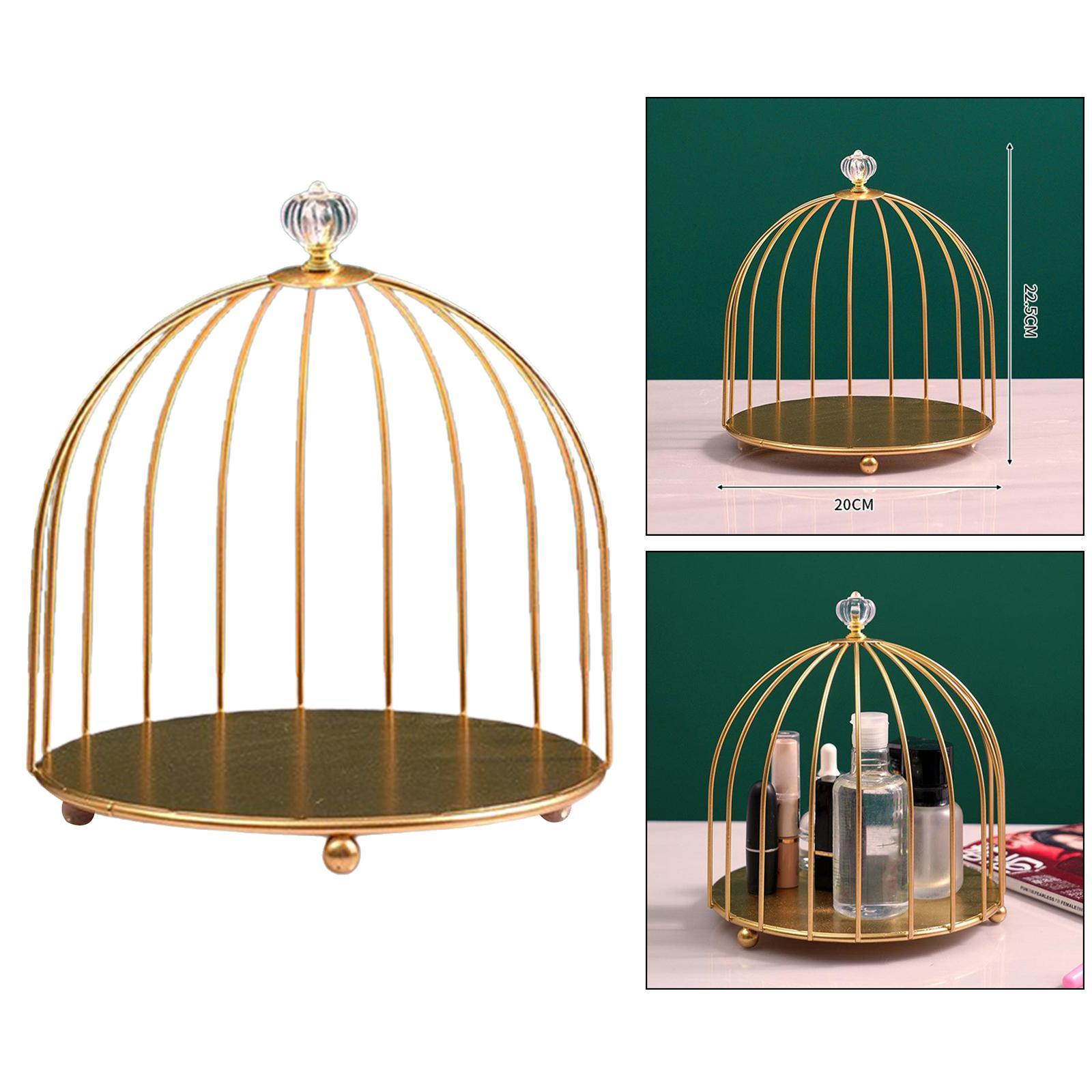 2X Bird Cage Desktop Perfume Organizer Holder Countertop Makeup Rack 1-Tier