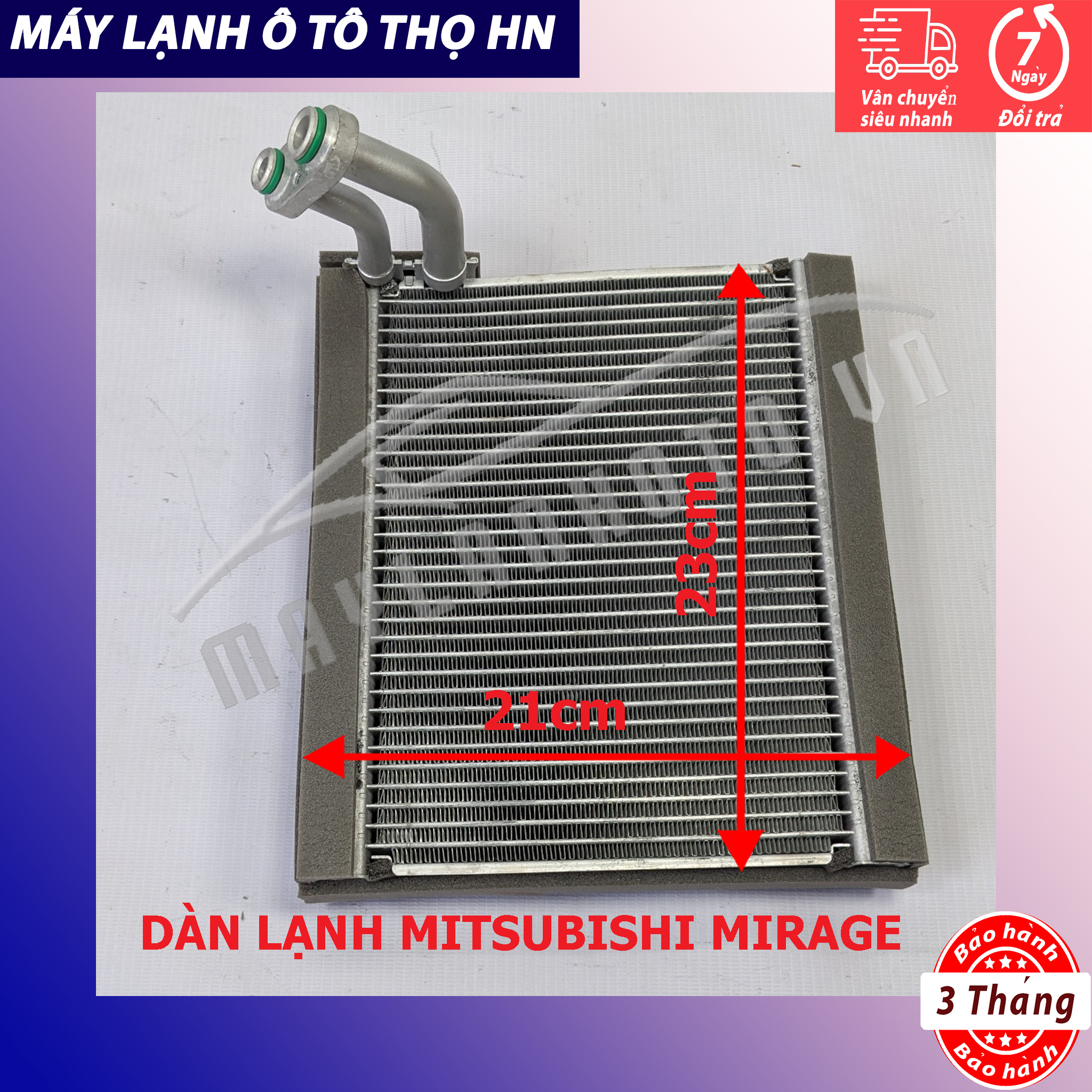 Dàn (giàn) lạnh Mitsubishi Mirage / Attrage 2014-2015 Hàng xịn Thái Lan (hàng chính hãng nhập khẩu trực tiếp) 14 15