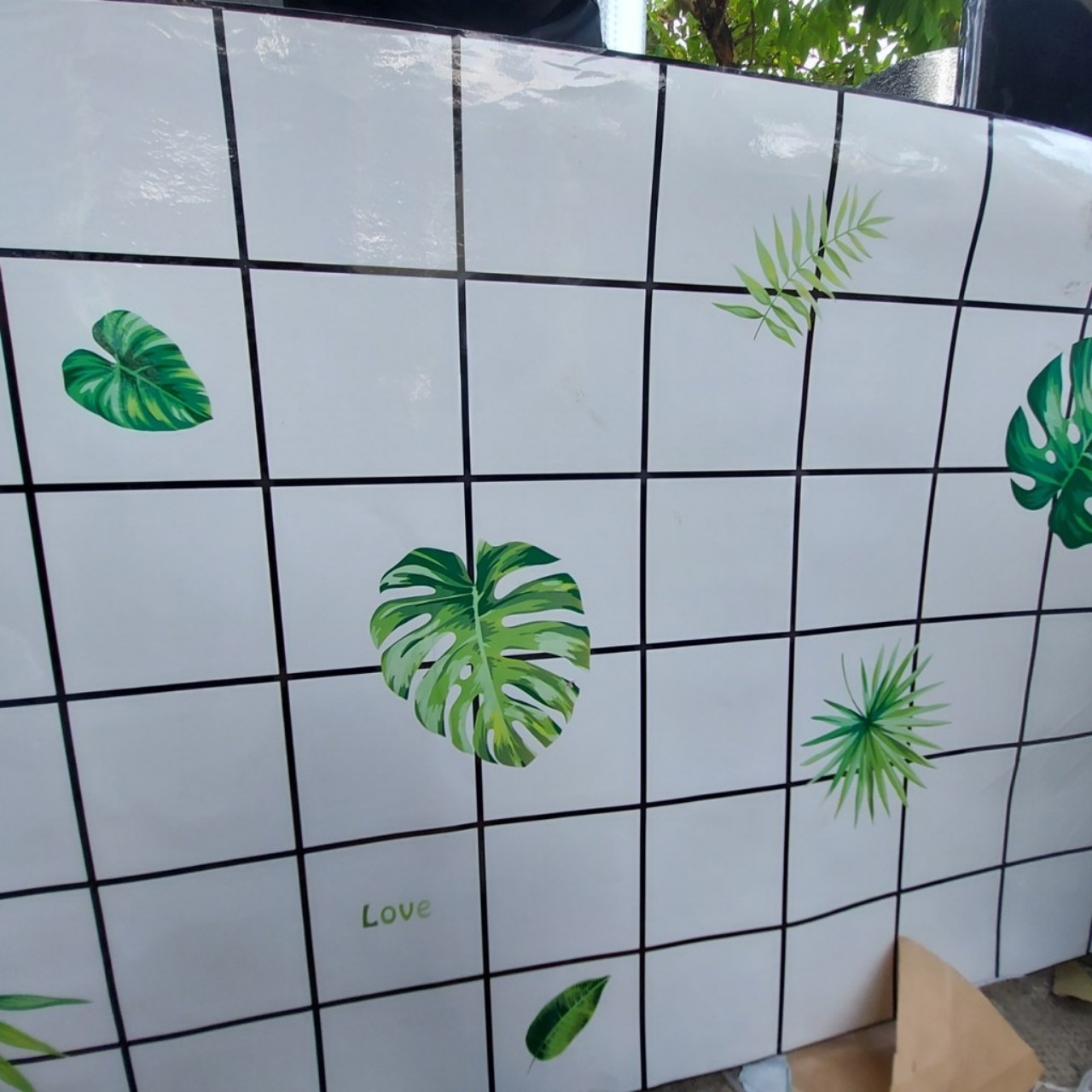 Cuộn 3 Mét Decal Giấy Dán Bếp Tráng Nhôm Cách Nhiệt CHIẾC LÁ BẮC ÂU