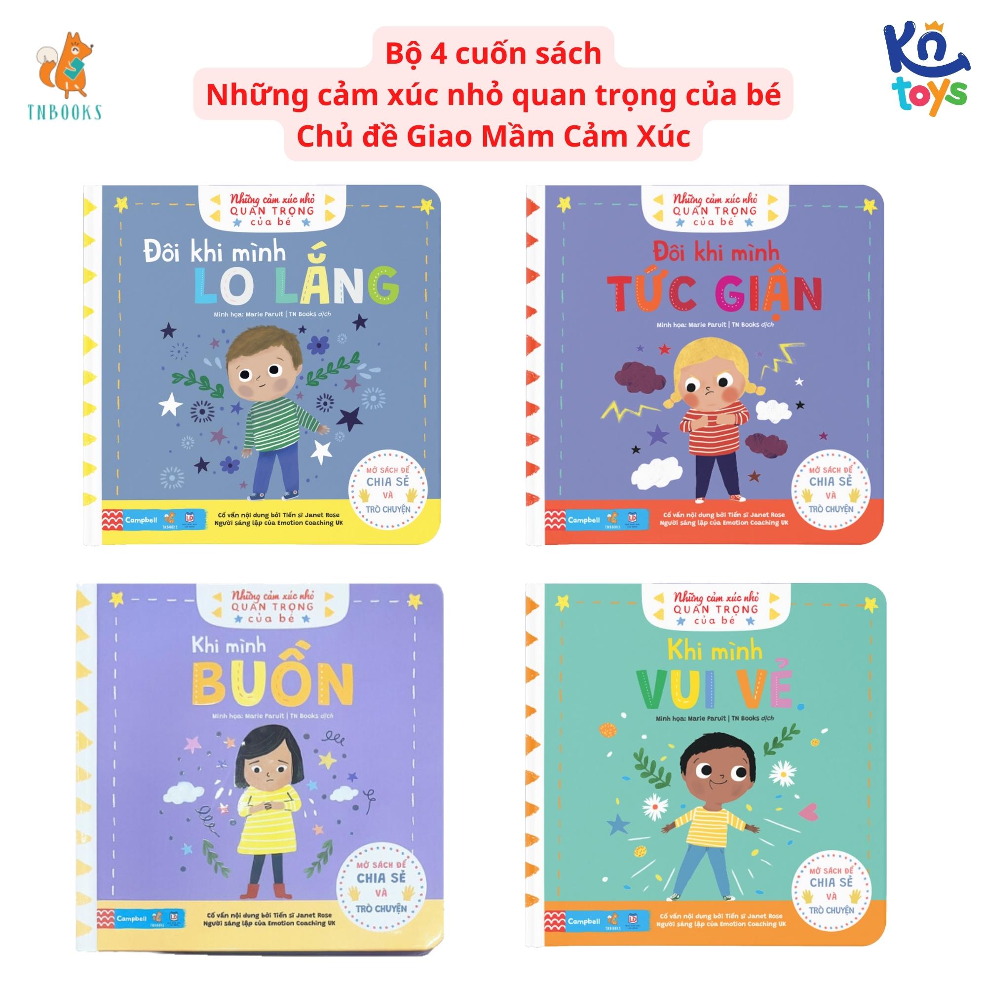 Bộ 4 Cuốn Sách Lật Mở Chuyển Động - Những Cảm Xúc Nhỏ Quan Trọng Của Bé (Lo Lắng - Tức Giận - Vui Vẻ - Buồn)