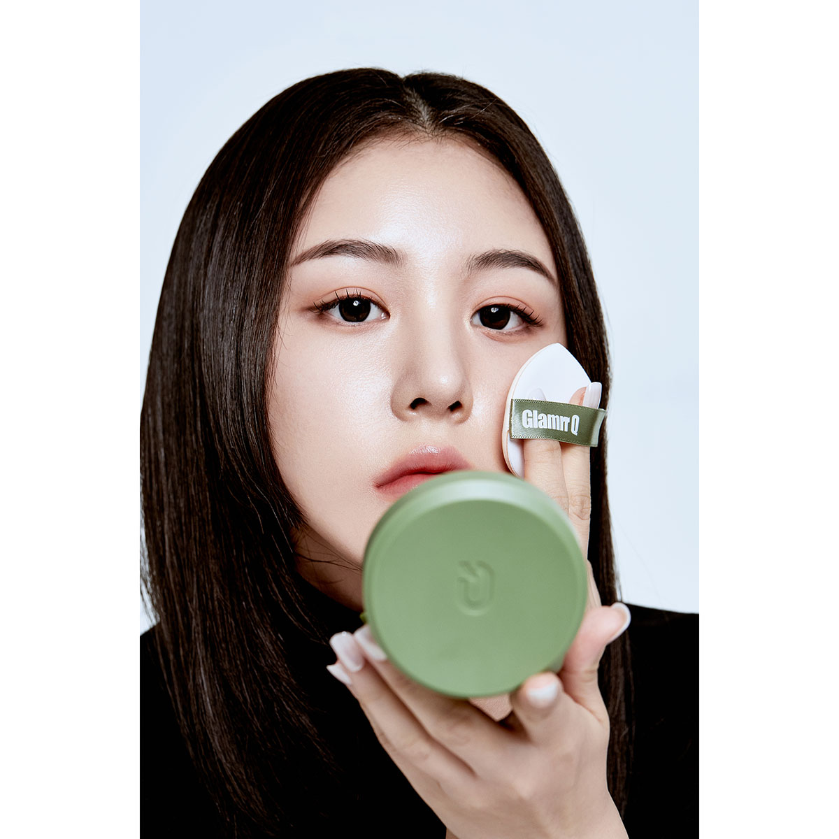 Phấn nước trang điểm che phủ kiềm dầu thuần chay GLAMRR Q VEGAN SUPER COVER CUSHION by Gilaa