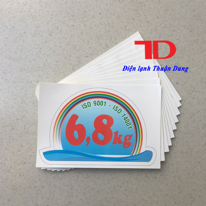 Tem dán trang trí Máy Giặt loại 6.8KG