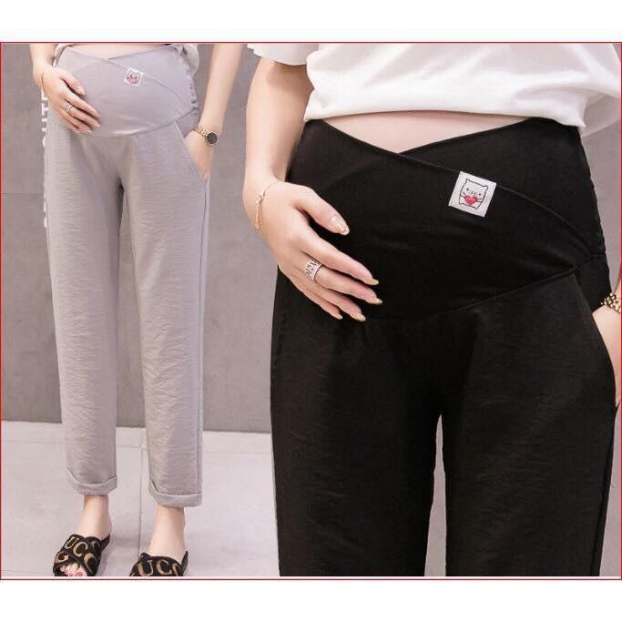 Quần baggy đũi bầu cạp chéo chất đẹp