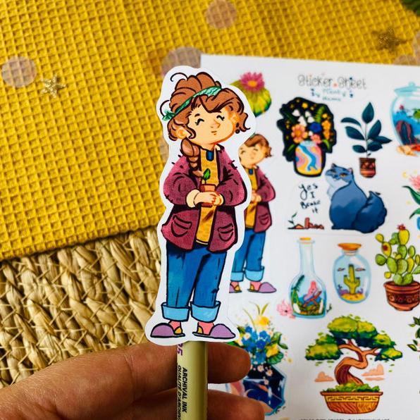 Sticker sheet plant mama - chuyên dán, trang trí sổ nhật kí, sổ tay | Bullet journal sticker - unim053