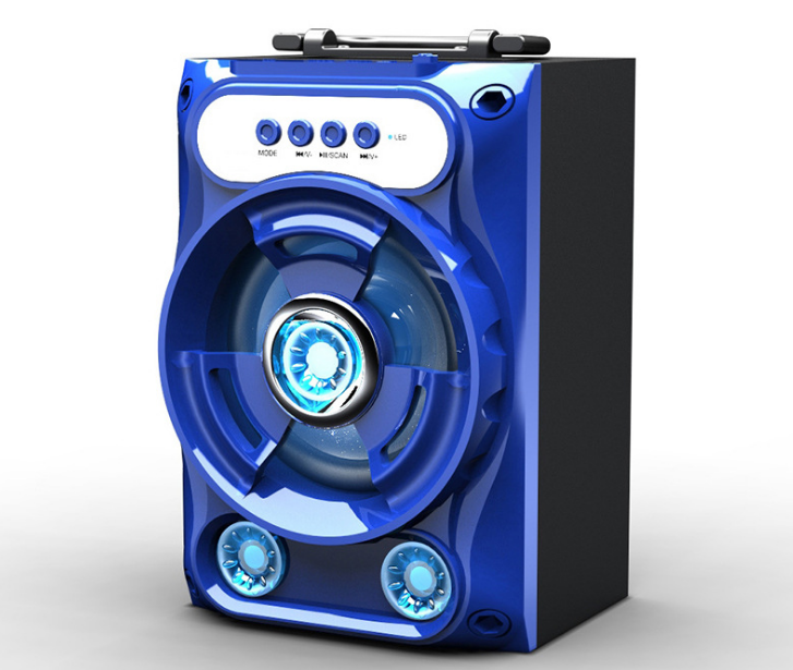 LOA GỖ BLUETOOTH XÁCH TAY CÓ ĐÈN LED MSAT