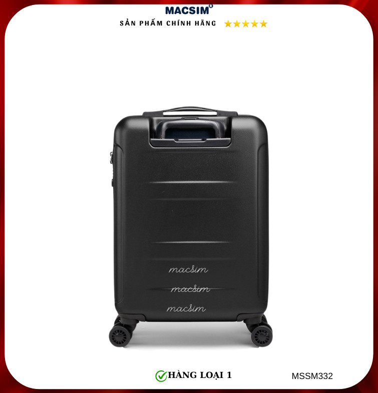 Vali cao cấp Macsim Smooire MSSM332 cỡ 24 inch màu đen hàng loại 1