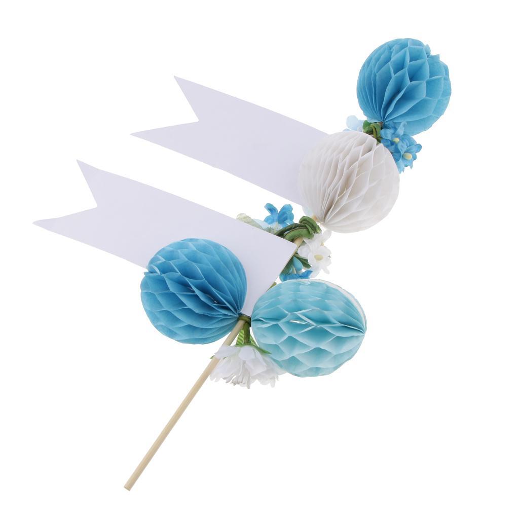 Baby Shower Paper Honeycomb Cake Topper for Kids Party Cake Decoration